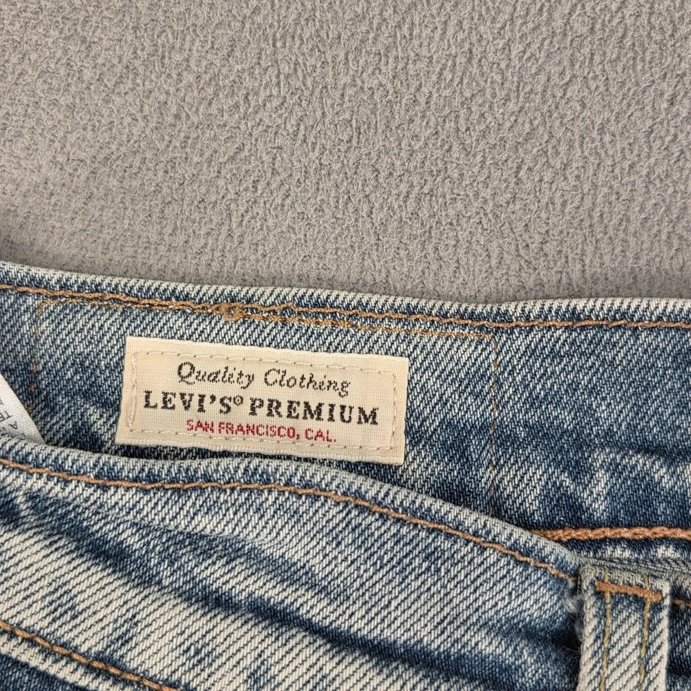 Levi's Premium 511 Jeans Mens 28x26 Light Wash Distressed Slim Tag 29x32 Altered